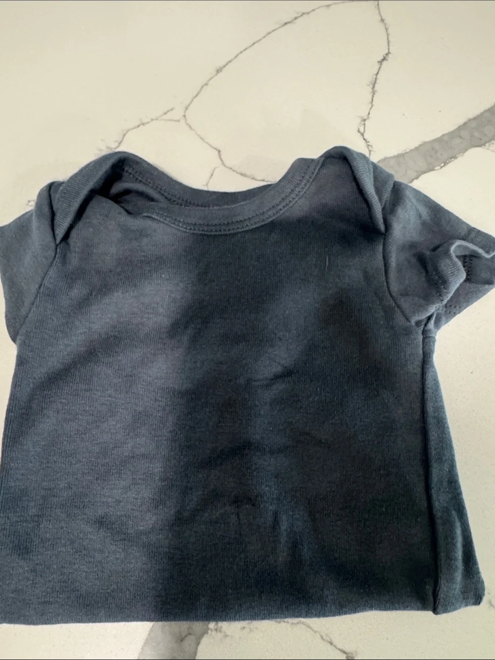 Honest brand Set of 3 Baby Short-Sleeve Bodysuits - Blue, Light Gray, Navy